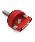 Beefy Billet Aluminum Hard Top Quick Removal Fastener Thumb Screw Integrated D Ring For Jeep Wrangler JK 2007 To 2018 JL 2018 To 2022 And Gladiator JT Red Finish