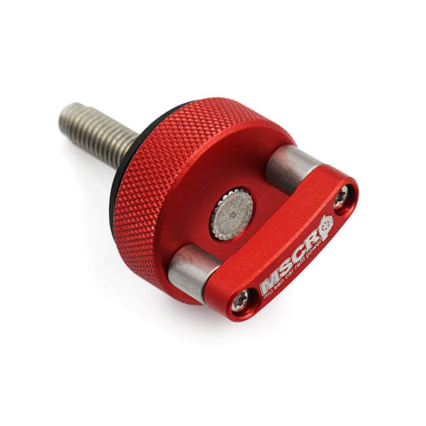 Beefy Billet Aluminum Hard Top Quick Removal Fastener Thumb Screw Integrated D Ring For Jeep Wrangler JK 2007 To 2018 JL 2018 To 2022 And Gladiator JT Red Finish