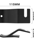 Bead Buddy Tire Installation Holder Hook dimensions; 115mm length, 50mm width, and 31mm height, durable aluminum black finish