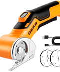 Portable Cordless Electric Scissors For Cutting Cardboard And Carpet, DEKOPRO 4V Power Box Cutter, lightweight design.