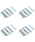 Rotating Concealed Hinges Set for Doors and Cabinets, 4 Pack Heavy Duty 8 Hole Metal Strut Back Buckles, Easy Install