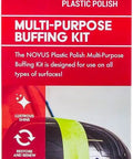 Packaging of Multi-Purpose Buffing Kit Featuring 100 Percent Wool Buffing Pad Soft Foam Pad 3 Inch Backing Pad For Drill