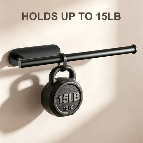 Boost Your Kitchen Game With This Hella Solid Two Pack Paper Towel Holder Using A Quick Self Adhesive Wall Mount Crafted From Premium Rust Proof Stainless Steel To Deliver A Secure Grip That Keeps Your Counters Tidy For Every Busy Weekend Cookout - featuring a 15LB weight on a sleek black mounted holder.