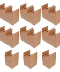 Brown Corrugated Cardboard Boxes 15x15x15cm Cube Shipping Boxes 15 Pack Triple Layer Sturdy Small Mailing for Moving and Storage