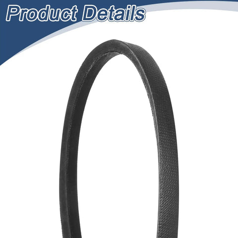 Wrapped Rubber V Belt 3L470 Three L Four Seventy Outside Circumference Forty Seven Inch With Three Eighths Inch Width And Seven Thirty Seconds Inch Height Built For Industrial Machinery And Home Shop Tools Durable Like A Workhorse With Stable Performance. black wrapped rubber V belt shown upright