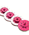 Heavy Duty 4 Piece 1 To 10 Scale RC Drift Wheel Brake Disc Set For Racing Cars Metal Upgrade Parts in hot red finish