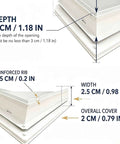 Heavy Duty Aluminum Alloy Attic Access Door With Slick Paintable White Finish And Rock Solid Twist Latch dimensions measurement diagram