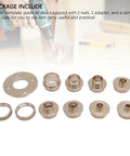 Heavy Duty 11 Piece Brass Router Template Bushing Guide Set with durable carry case and various brass rings and nuts.