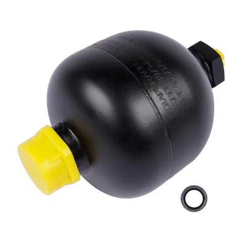 Diaphragm Accumulator 20 Cu In 0.32 L High Pressure 4786 Psi With G1/2 Thread, durable steel, compact size for hydraulic systems.