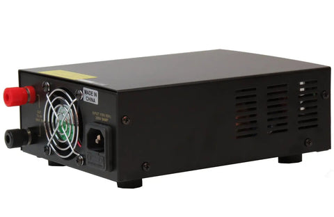 Back view of 30 Amp 13.8 Volt DC Power Supply For Ham And CB Radios With Analog Display High Current Output Fused Design