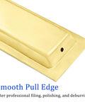 Close-up of smooth edge on Stainless Steel Sliding Pocket Door Flush Handles With Recessed Finger Pulls For Closet Doors and Barn Doors
