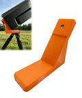 Equatorial Wedge Mount for ZWO Seestar S50 with Precise Tilt Adjustment, stable orange telescope base for outdoor use.