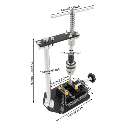 Manual Tapping Machine With Adjustable Precision Hand Tapper Vertical Tapping Tool Portable Tap Holder Wrench dimensions