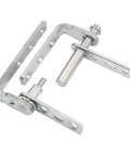 Heavy Duty Stainless Steel Double Action Door Hinges With Self Return Spring For Cafe Bar And Saloon Built Tough Dual Swing Hardware in silver.
