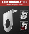 Watermelon Light Bracket Set For Stainless Steel Bumper Mounts Mirror Polished Universal Fit