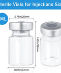 5ml glass injection vial with self-healing port, transparent sealed, 10-pack