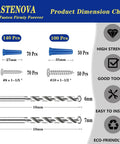 Dimensions of 240 Piece Conical Concrete Anchors And 304 Stainless Steel Screws Kit With Two Drill Bits Includes 120 Concrete Wall Anchors And 120 Screws For Masonry Brick Tile Stucco Cement Block