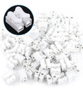 2 Pin Push Wire Connector Kit 100 Pcs 5A White LED Wiring Terminal Clamp Terminal Quick Cable Connector For Electronics Projects