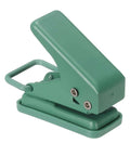 Heavy Duty Handheld Hole Punch One Quarter Inch For Paper Craft Scrapbook Tags And Tickets, Ergonomic Green Metal Puncher With Durable Non Slip Grip