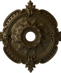 Benson Classic Brass Ceiling Medallion, 28 3/8 Inch Outside Diameter, 3 3/4 Inch Inside Diameter, 1 5/8 Inch Projection, Hand Painted