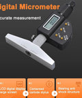 Depth Micrometer With Digital Display Ultraprecise 0-25mm Depth Gauge with LCD and engraved scale for precision measurement.
