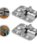 Heavy Duty Zinc Alloy Door Hinges Delivered With A Smooth Operator Feel Tough As Nails Build Precision Guide Rails And Total Silence For Any Home Makeover Project. Close-up view of silver zinc alloy hinges showing silent glide action.