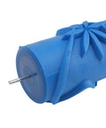 Close-up of Premium Pattern Paint Roller With Soft Rubber Head, 12.7 cm, blue rubber texture for decorative wall finishes.