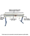 Front view of 72-Inch Manual Sheet Metal Brake For 22 Gauge Mild Steel And 20 Gauge Aluminum with full 6-foot capacity displayed.