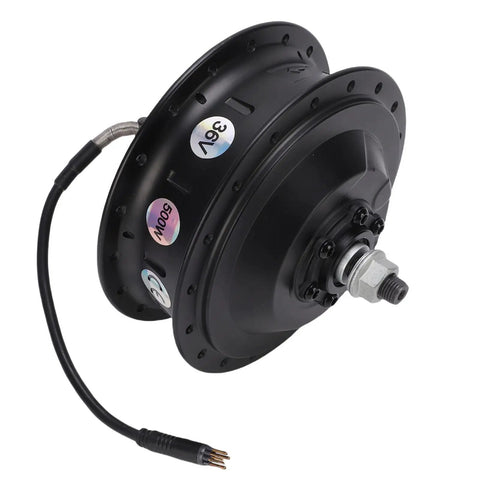 500W Front Drive Brushless Hub Motor For Electric Bikes 100mm Aluminum Alloy Hub Fits 16 To 28 Inch Wheels 700C Waterproof