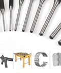 Roll Pin Punch Set With Storage Pouch, 9 Piece Steel Removal Tool Kit For Jewelry And General Repairs, Drop Forged Heat Treated Steel