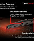 Exact Fit 12 Inch Rear Wiper Blade For Select Chevy, Dodge, Fiat, Jeep, Kia, Land Rover, Lexus, Mazda, Mitsubishi, Scion, Suzuki And Toyota Models - Easy Install