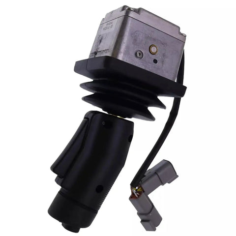 Built Tough Joystick Controller For Genie Vertical Mast Lift Gr 20j And Gr 26j Replacement For T110234 And T110234gt with black handle and metal casing.