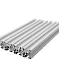 4 Pack 1500mm 30x30 Aluminum T Slot Extrusion In Silver European Standard 30 Series Heavy Duty DIY Framing For Custom Machines And Projects For Modular Builds, Easy Assembly, And Robotics Friendly Framing For CNC Projects. 4 silver 3030 aluminum T-slot profiles
