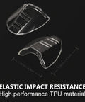 Slip On Clear Side Shields For Prescription Glasses, Soft TPU Cushioned Eyewear Protectors, elastic impact resistant design
