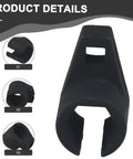 Pro Grade 3 8 Drive Offset O2 Sensor Socket Wrench Fits 7 8 Inch And 22mm Sizes, black rubber design for secure grip.