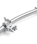 Rock Solid Drum Rack Wing Expansion Bar Adds 24 Inch Curved Space For Quick Cymbal Mounting Features Inline T Clamp Attachment.