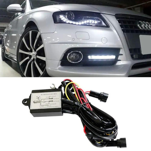 Fits Any Ride LED Daytime Running Light Auto On Off Controller Module Box Relay for Cars and Trucks dual 12W output
