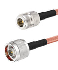N Type Female To N Type Male RG400 Coax Cable Jumper Pro Grade 3Ft 50 Ohm Low Loss RF Cable for Ham Radio and WiFi Antennas