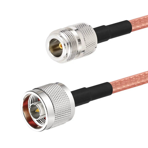 N Type Female To N Type Male RG400 Coax Cable Jumper Pro Grade 3Ft 50 Ohm Low Loss RF Cable for Ham Radio and WiFi Antennas