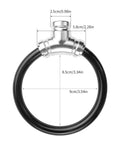 14mm Heavy Duty Bike Lock Chain With Keys 7 Hole Zinc Alloy Ring Lock Secure For Electric Bikes And Scooters Portable For Outdoor Parking Quick Emergency Stop And Lockup Anywhere Built Tough measured dimensions