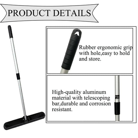 Heavy Duty Telescoping Magnetic Pick Up Tool 27 To 44 Inches, aluminum handle with ergonomic rubber grip, ideal for workshop cleanup.