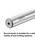 Close-up of round shank of Chucking Reamer Set 3/8 1/2 5/8 3/4 Inch H7 Accuracy Pro Grade High Speed Steel Lathe Reamers