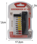 10 Piece Impact Driver Bit Set 50mm PH2 Screwdriver Bits T30 T40 Torx High Hardness HRC62 Metal Construction Kit Tools For Heavy Duty Jobs, 17.2cm pack