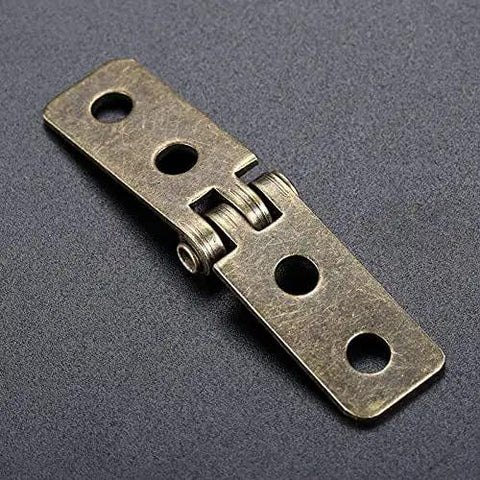 Two Pack Zinc Alloy Cabinet Hinges Four Hole Rectangle Small Hinge 58 By 13 mm For Jewelry Boxes And Furniture Decor Built Tough