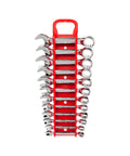 Stubby 12-Piece Wrench Set 8 To 19 mm With Holder Ultra Short Wrenches For Tight Spots Slim Bodies And 15 Degree Angled Open Ends