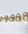 Brass nuts for 25 Foot Mini Split Line Set Copper Tubing For Ductless AC And Heat Pumps, One Quarter Inch And Three Eighths Inch ODs