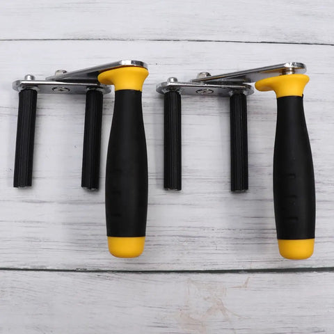 Hands Down The Coolest Gypsum Board Lifter Tool That Makes Drywall Install A Breeze With Its Super Lightweight Alloy And Rubber Build For Easy Labor Saving Lifts Every Time You Carry Home Improvement Jobs Without The Burn, featuring adjustable grips.
