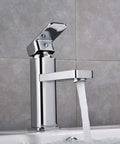 Single Handle Chrome Bathroom Faucet For One Hole Washbasin Deck Mount No Fuss Install With Ceramic Cartridge Leak Proof Design