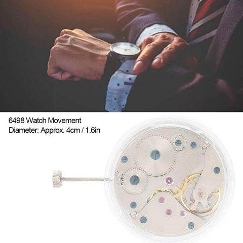 No 6498 Mechanical Watch Movement Automatic Replacement Part showcasing precision gears and alloy construction, 4cm diameter