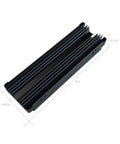 Dual Pack Aluminum M.2 SSD Heatsink Cooler For PS5 And PCIe NVMe Or SATA M2 2280 Drives Black 2-Pack High-Efficiency Heat Dissipation For 2280 SSDs Compatible With 850 EVO 860 EVO 960 EVO 970 EVO black aluminum heatsink with 3in length and 0.4in height